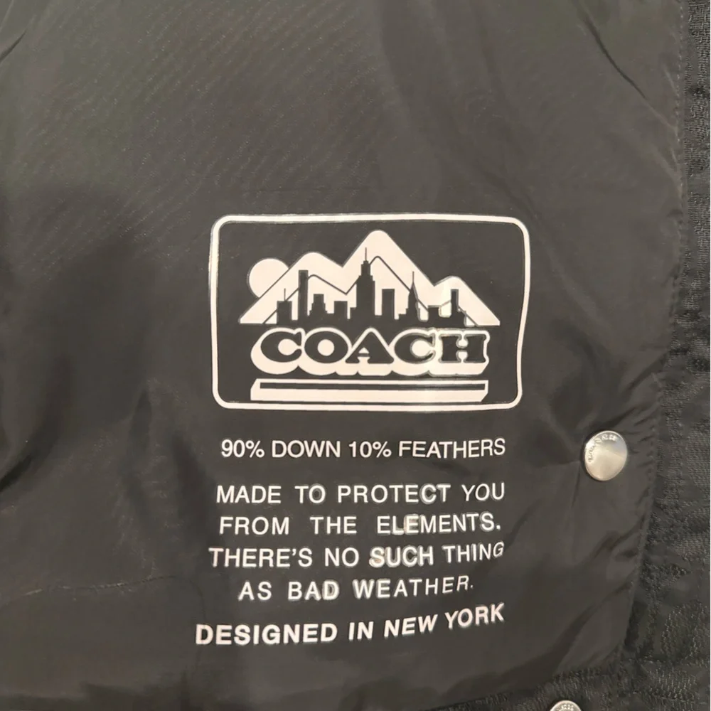 Coach Signature Jacquard Short Puffer Jacket XS - Picture 9 of 9
